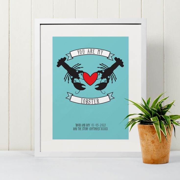 Personalised You Are My Lobster Framed Print product image