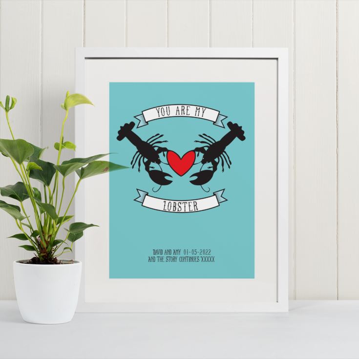 Personalised You Are My Lobster Framed Print product image