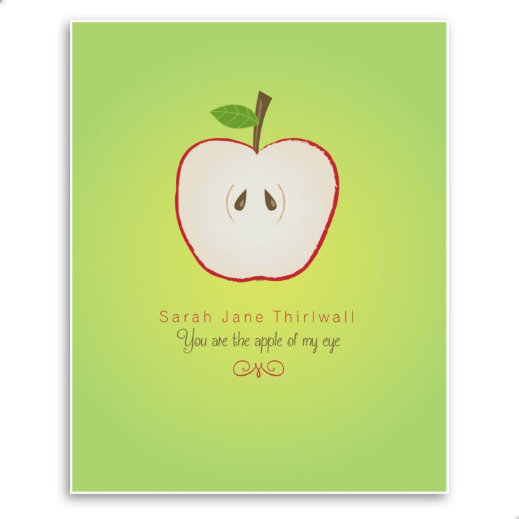 Personalised You Are The Apple Of My Eye Framed Print product image