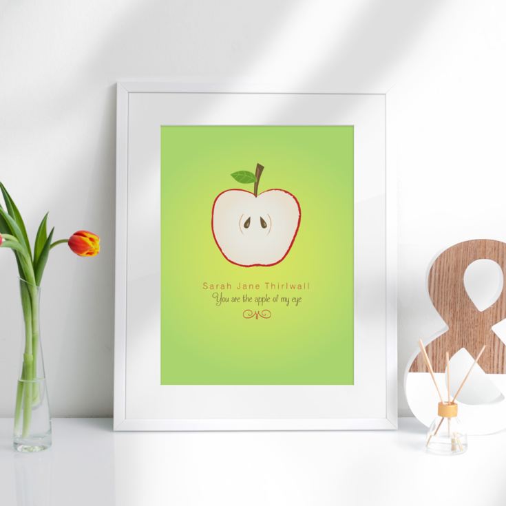 Personalised You Are The Apple Of My Eye Framed Print product image