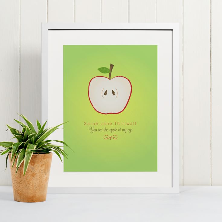 Personalised You Are The Apple Of My Eye Framed Print product image