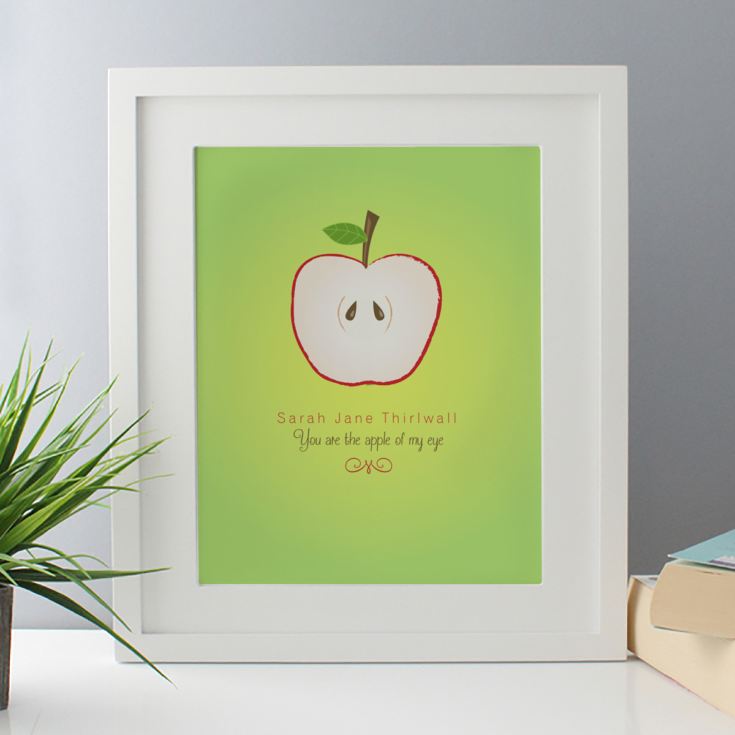 Personalised You Are The Apple Of My Eye Framed Print product image