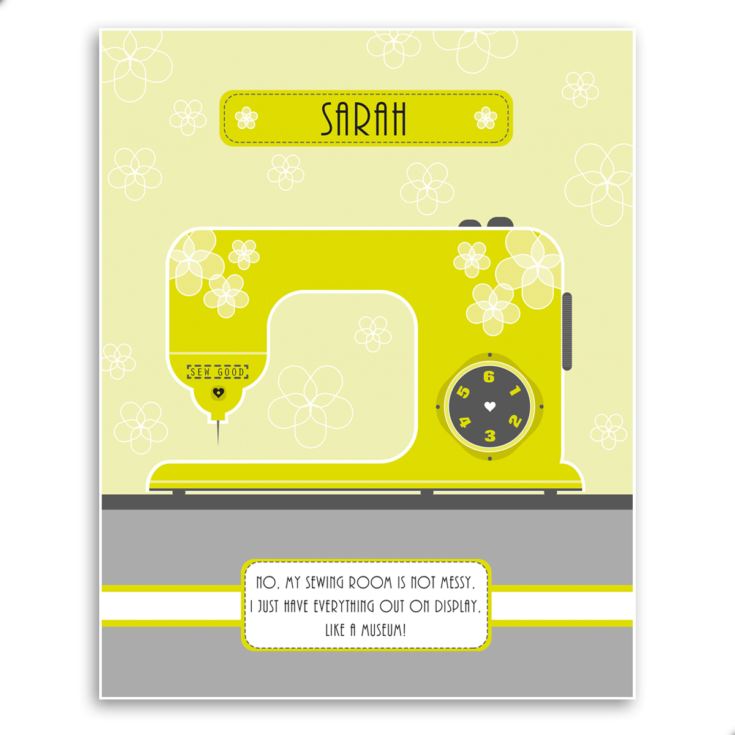 Personalised Sewing Machine Framed Print product image