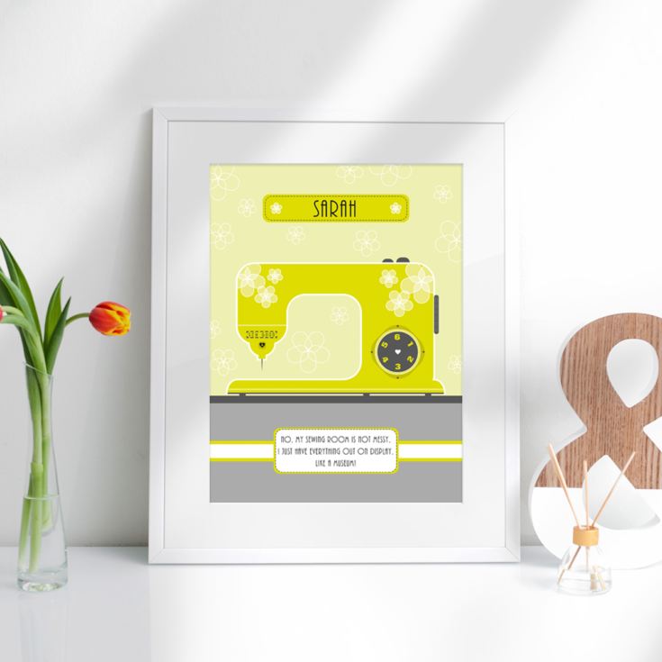 Personalised Sewing Machine Framed Print product image