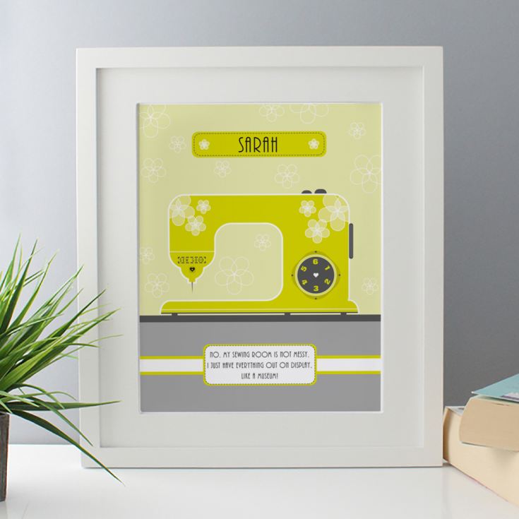 Personalised Sewing Machine Framed Print product image