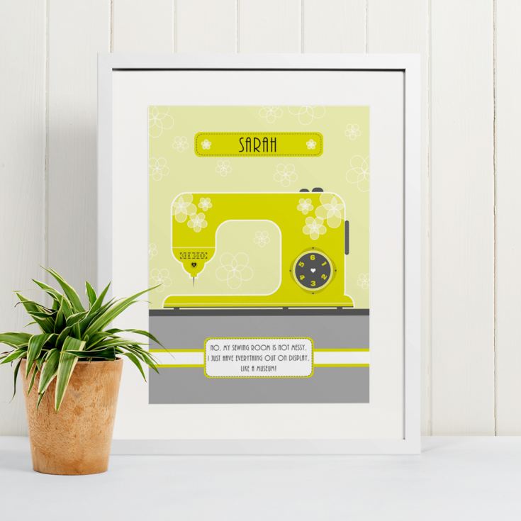 Personalised Sewing Machine Framed Print product image