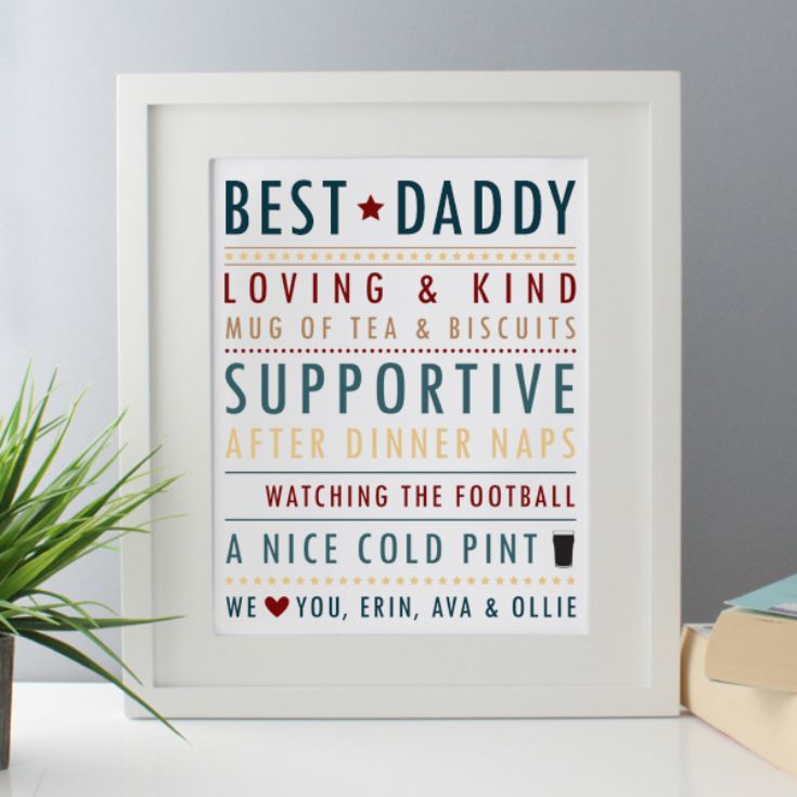 Personalised Why I Love Daddy Framed Print product image