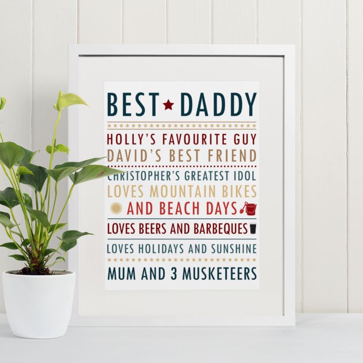 Personalised Why I Love Daddy Framed Print product image