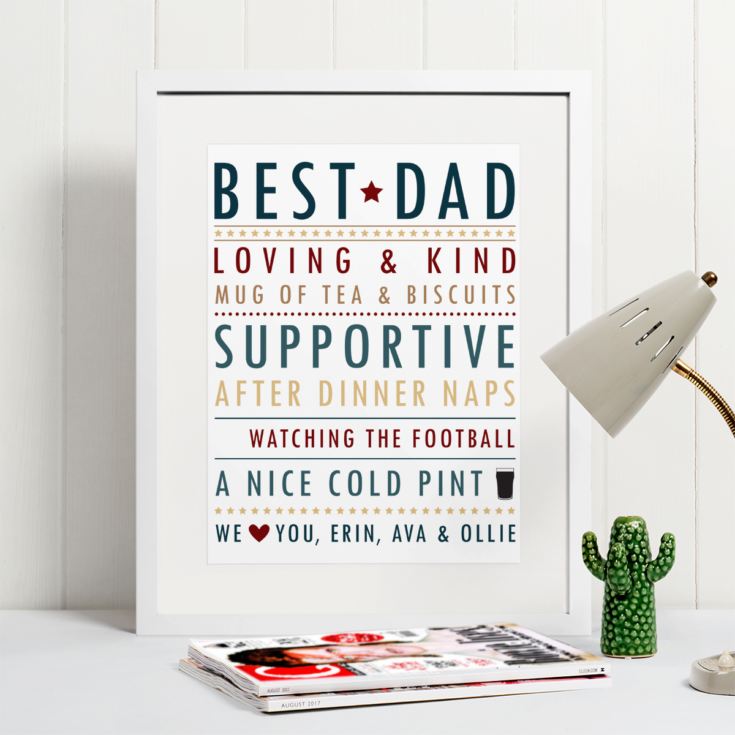 Personalised Why I Love Daddy Framed Print product image