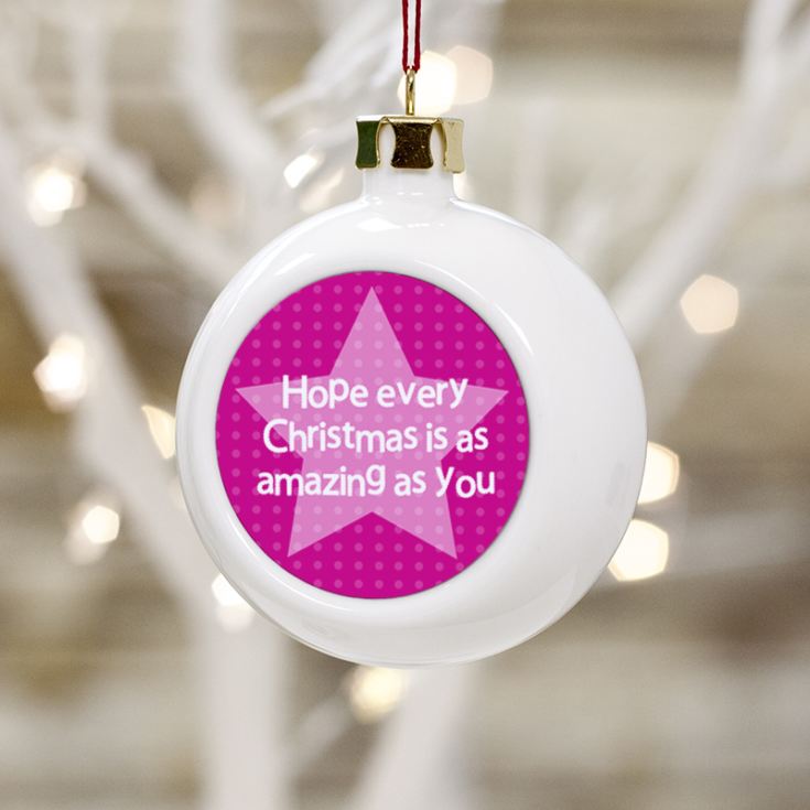 Personalised Auntie Christmas Bauble product image