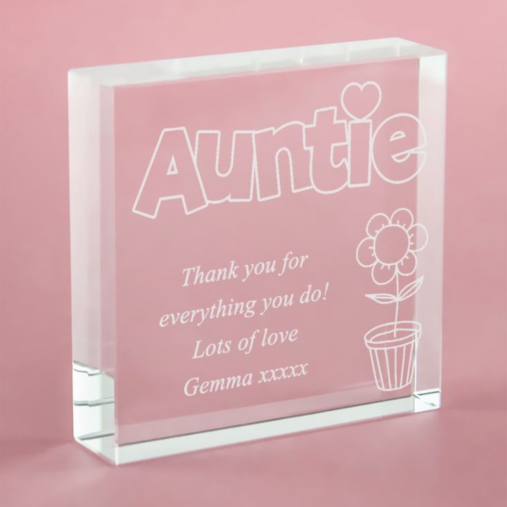 Personalised Auntie Glass Keepsake product image