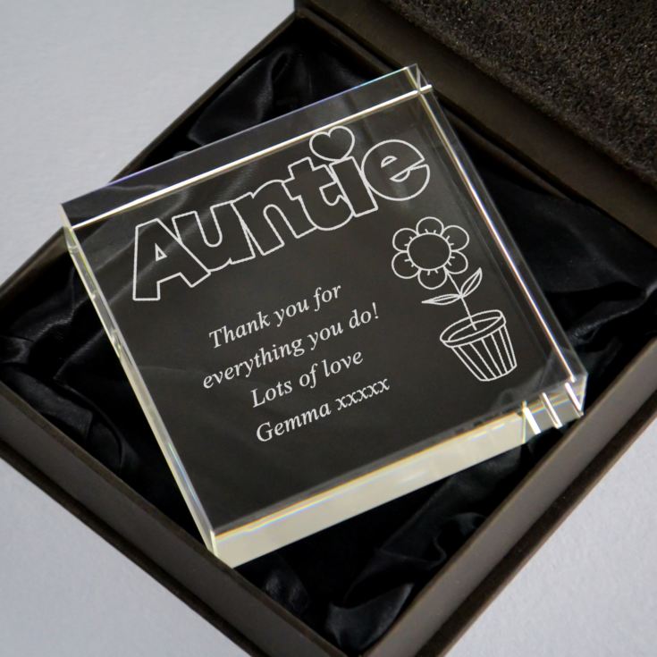 Personalised Auntie Glass Keepsake product image