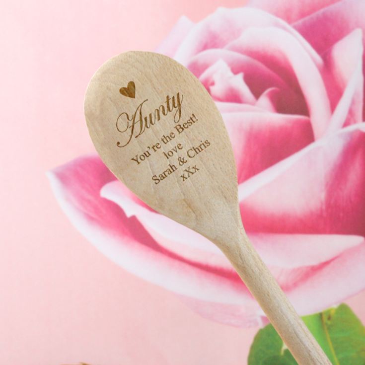 Auntie Personalised Wooden Spoon product image