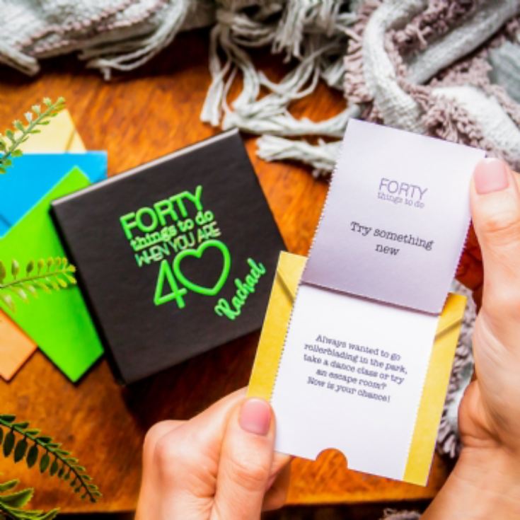 Personalised 40 Things To Do When You're 40 Gift Box product image