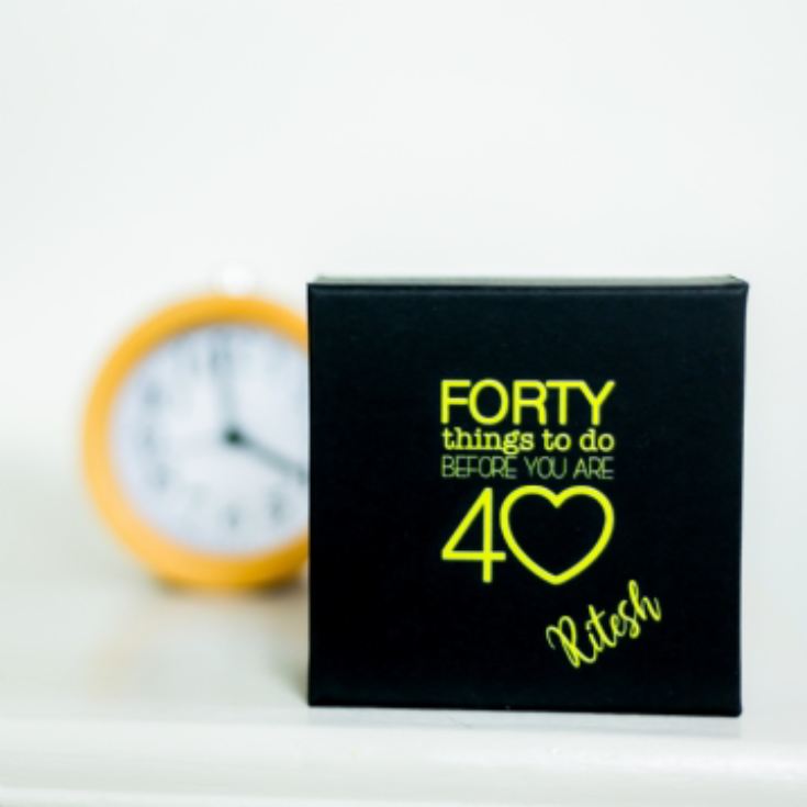 Personalised 40 Things To Do When You're 40 Gift Box product image