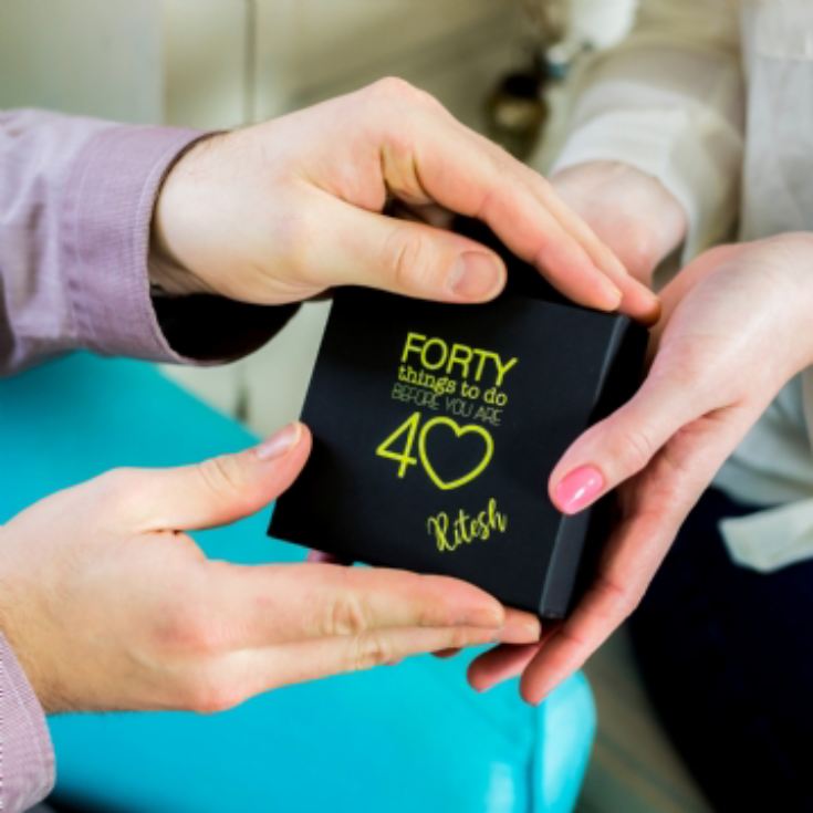 Personalised 40 Things To Do When You're 40 Gift Box product image