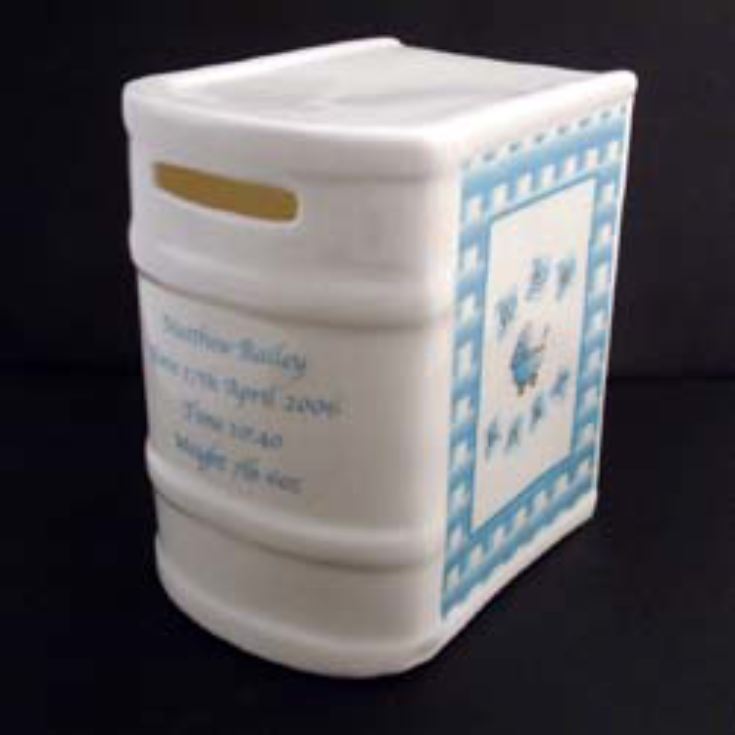 New Baby Personalised Money Box product image