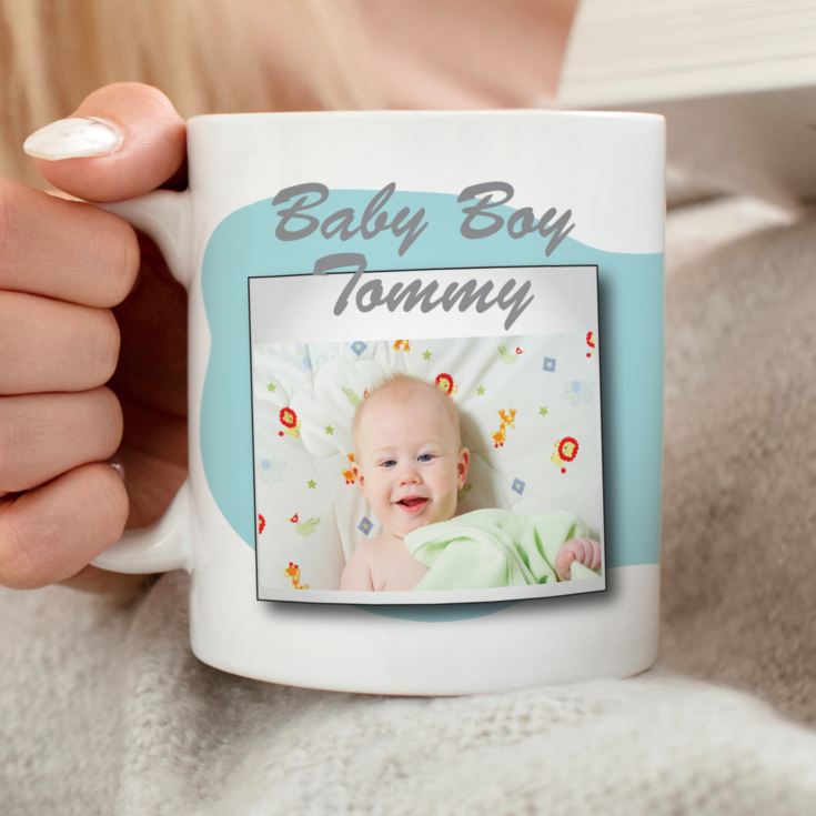 Personalised Baby Boy Photo Mug product image