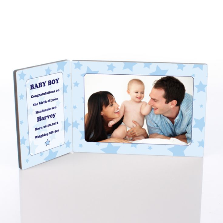 Baby Boy Photo Message Plaque product image
