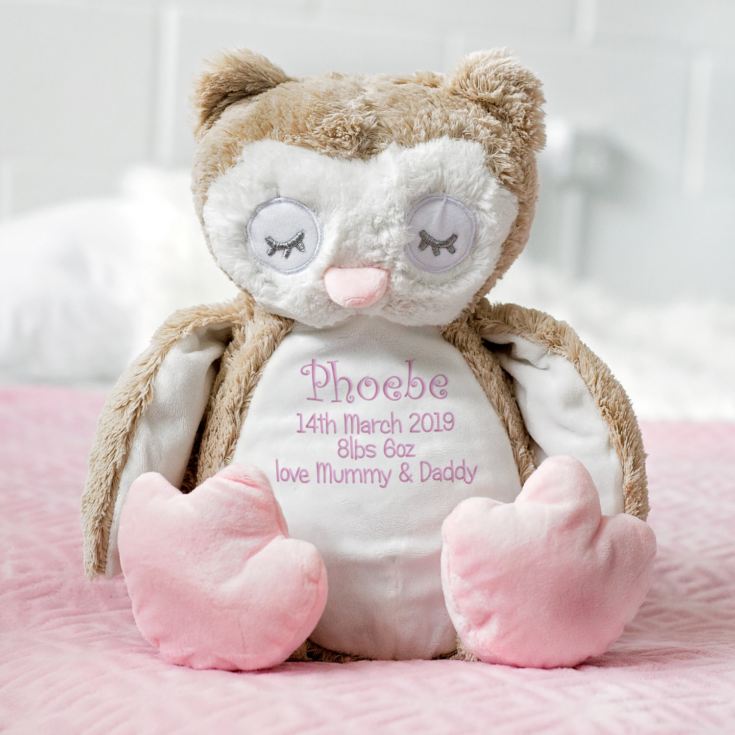 Baby Girl Embroidered Cuddly Owl product image