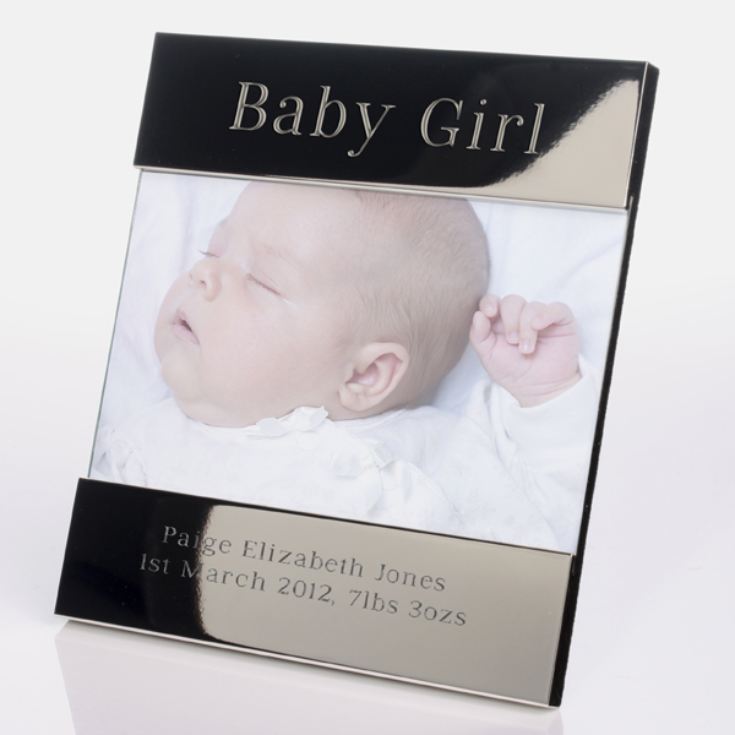 Engraved Baby Girl Photo Frame product image
