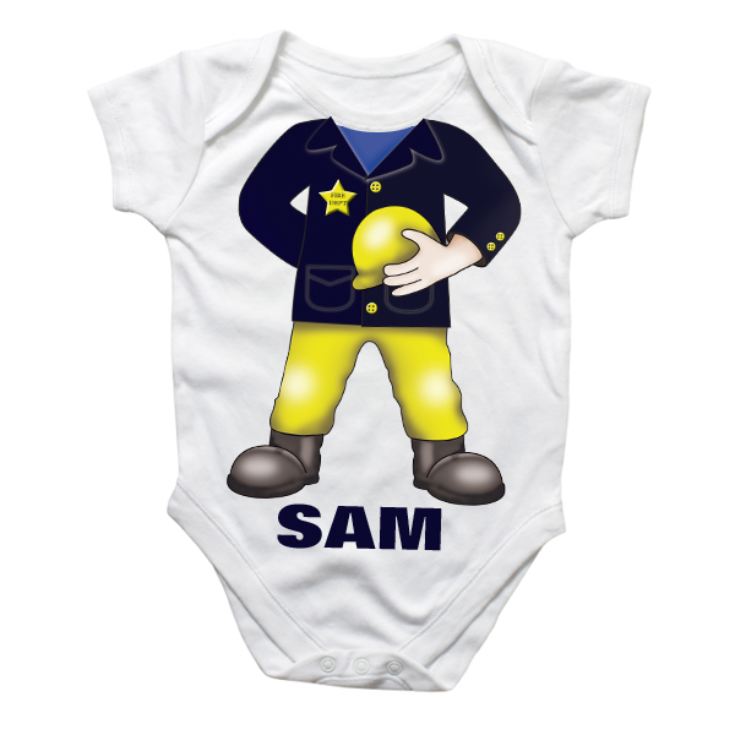 Personalised Fireman Baby Grow product image