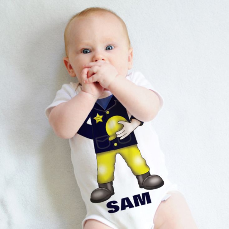 Personalised Fireman Baby Grow product image