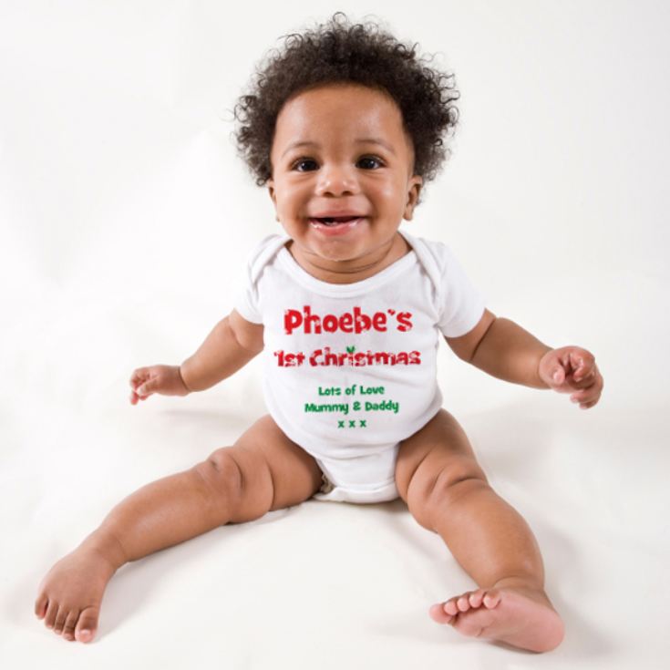 Personalised First Christmas Baby Grow The Gift Experience