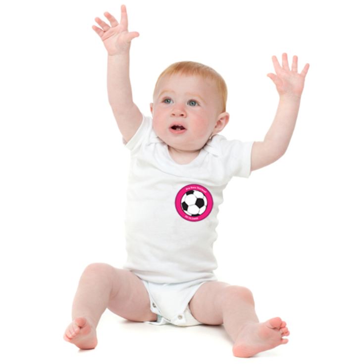 Personalised Football Baby Grow product image