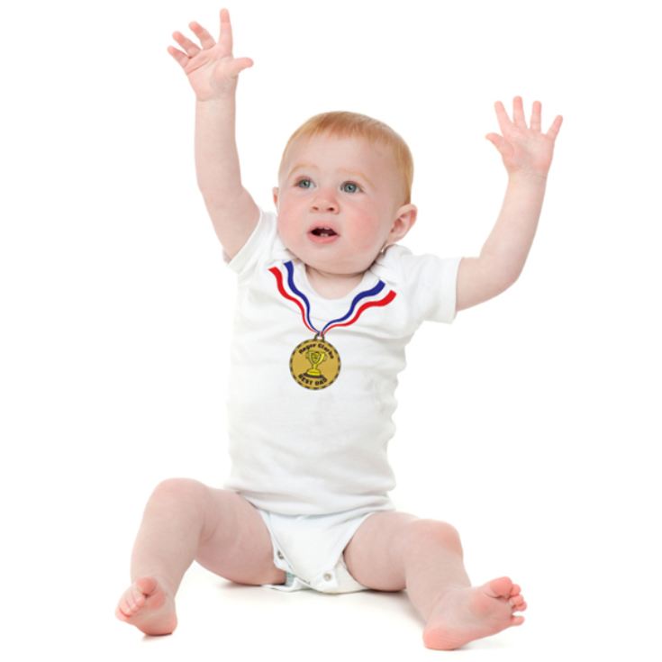 Personalised Medal Baby Grow product image