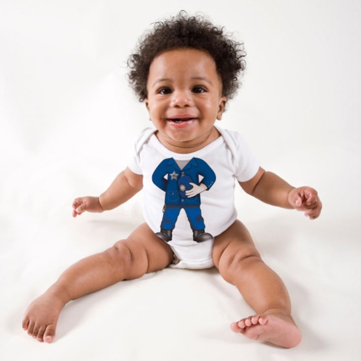 Personalised Police Officer Baby Grow product image