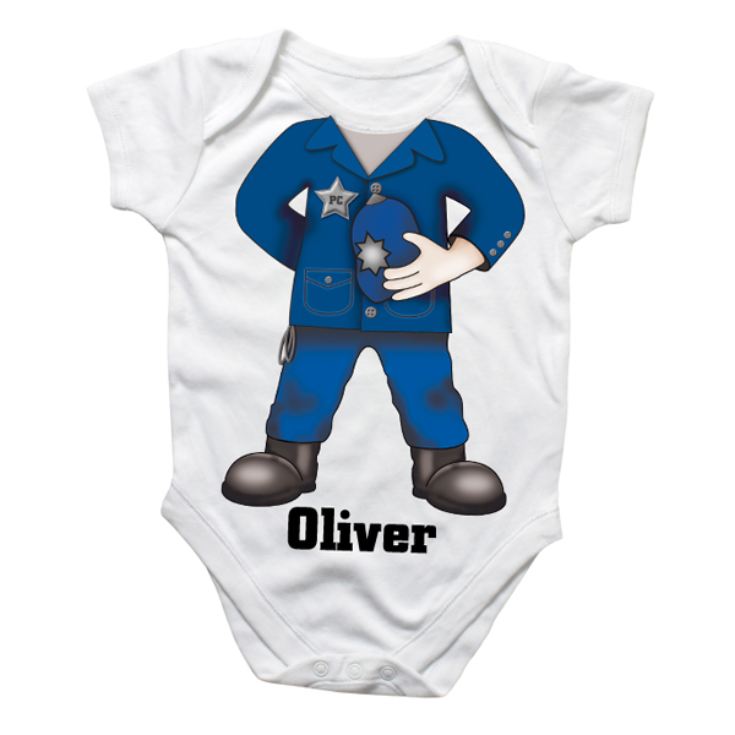 Personalised Police Officer Baby Grow product image