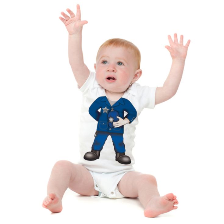 Personalised Police Officer Baby Grow product image