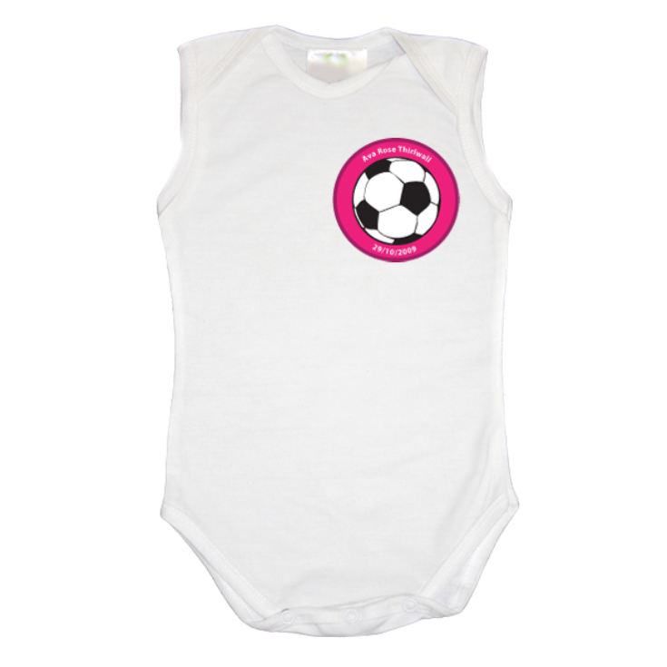 Personalised Football Baby Grow product image