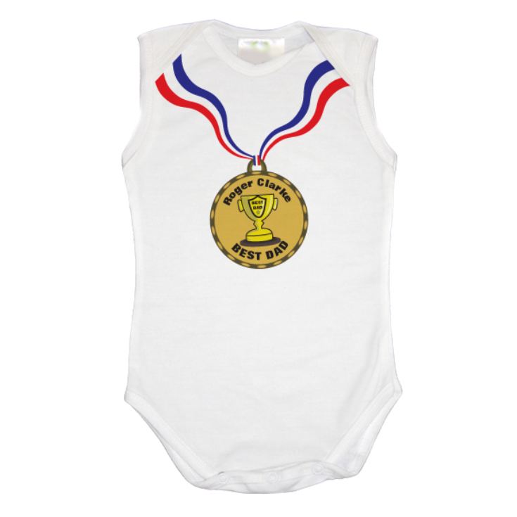 Personalised Medal Baby Grow product image