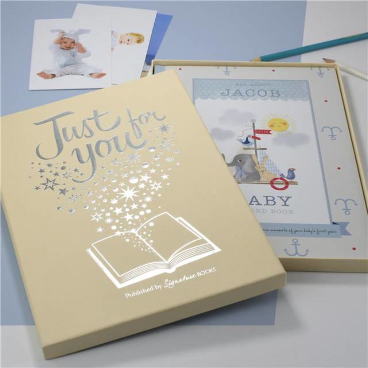 Personalised Baby Record Book for a Boy product image