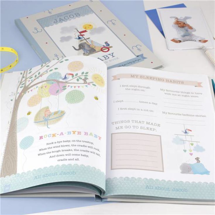 Personalised Baby Record Book for a Boy product image