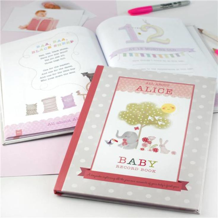 Personalised Baby Record Book for a Girl product image