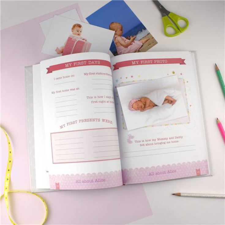 Personalised Baby Record Book for a Girl product image