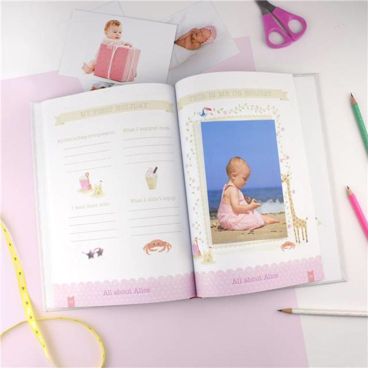 Personalised Baby Record Book for a Girl product image