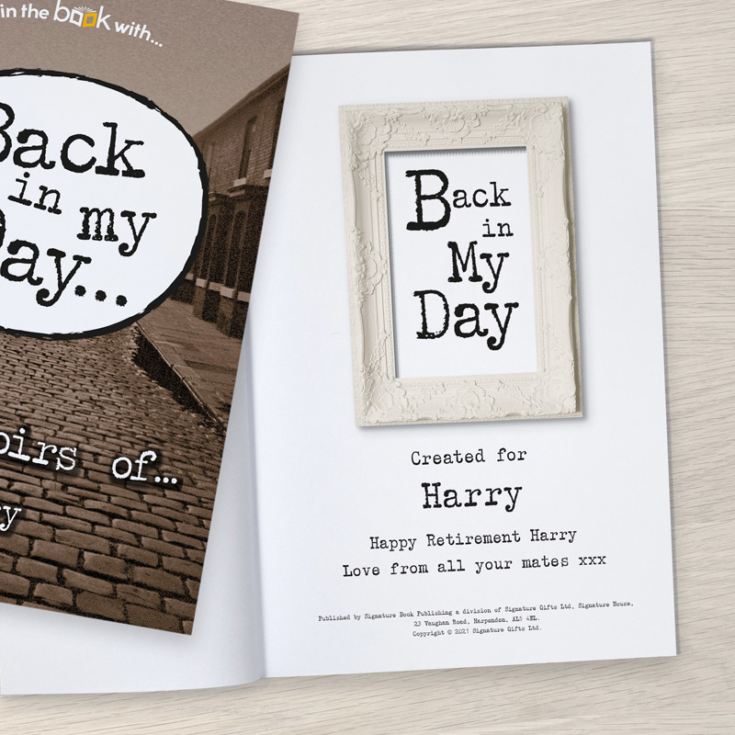 Back In My Day Personalised Book product image