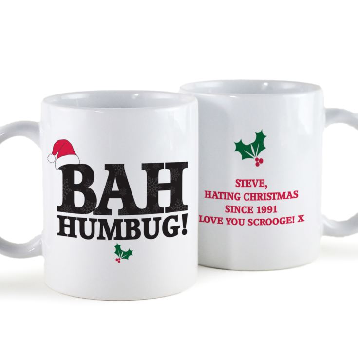 Personalised Bah Humbug Christmas Mug product image