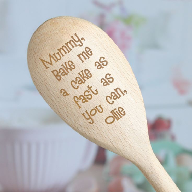 Bake Me A Cake Personalised Wooden Spoon product image