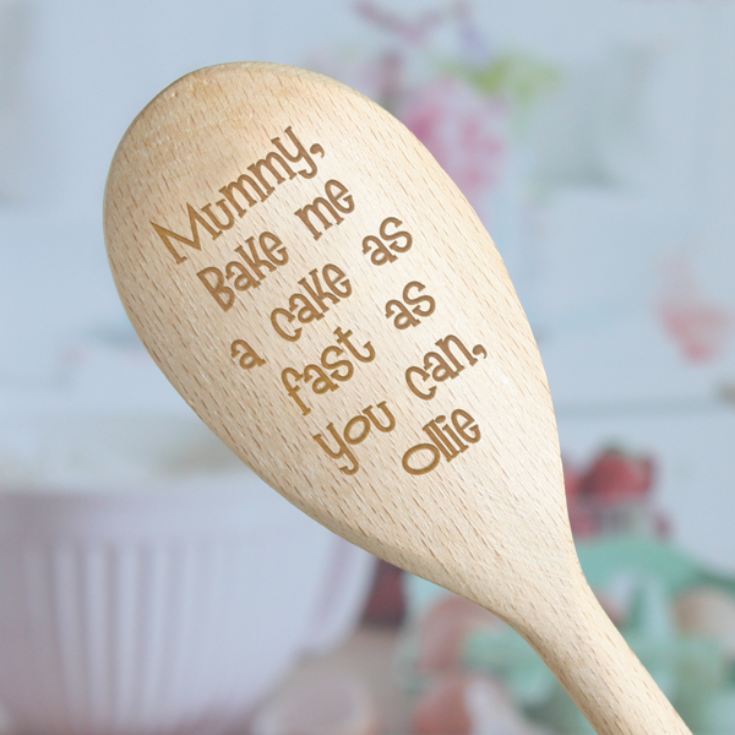 Bake Me A Cake Personalised Wooden Spoon product image