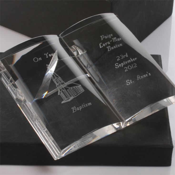 Personalised Crystal Baptism Bible product image