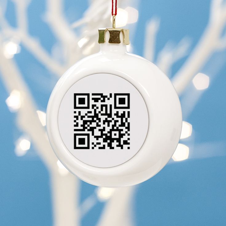 Personalised Barcode Christmas Bauble product image