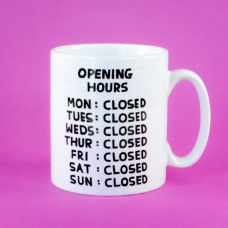 David Shrigley Opening Hours Mug product image