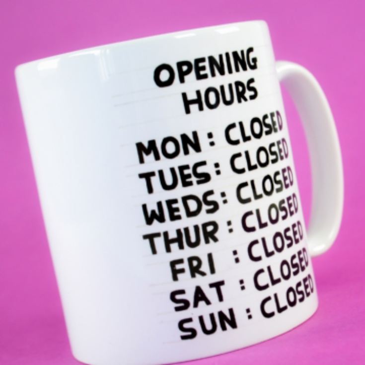 David Shrigley Opening Hours Mug product image