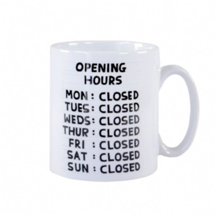 David Shrigley Opening Hours Mug product image