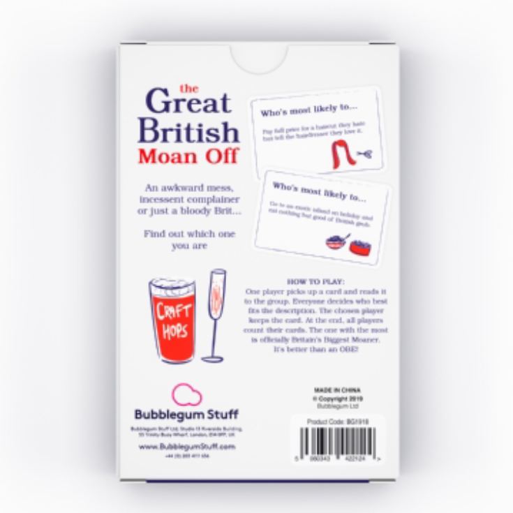 Great British Moan Off Card Game product image